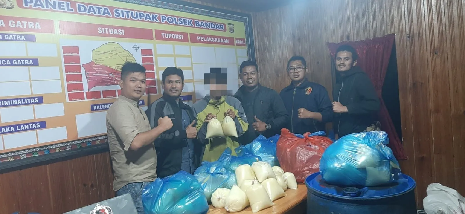 Polsek Bandar Bekuk Pencuri Minyak Goreng Curah 1 Drum