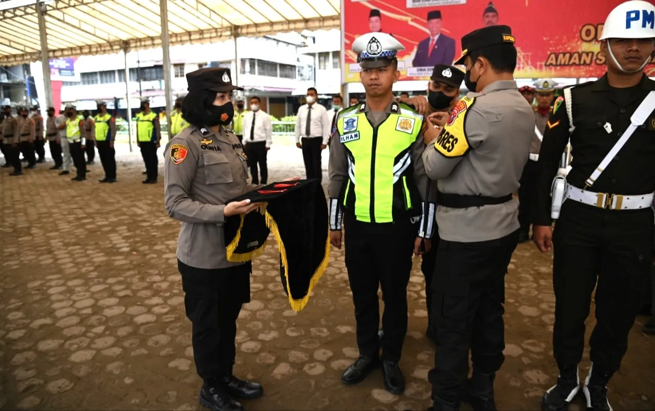 Polres Sidempuan Apel Gelar Pasukan Operasi Lilin Toba 2022
