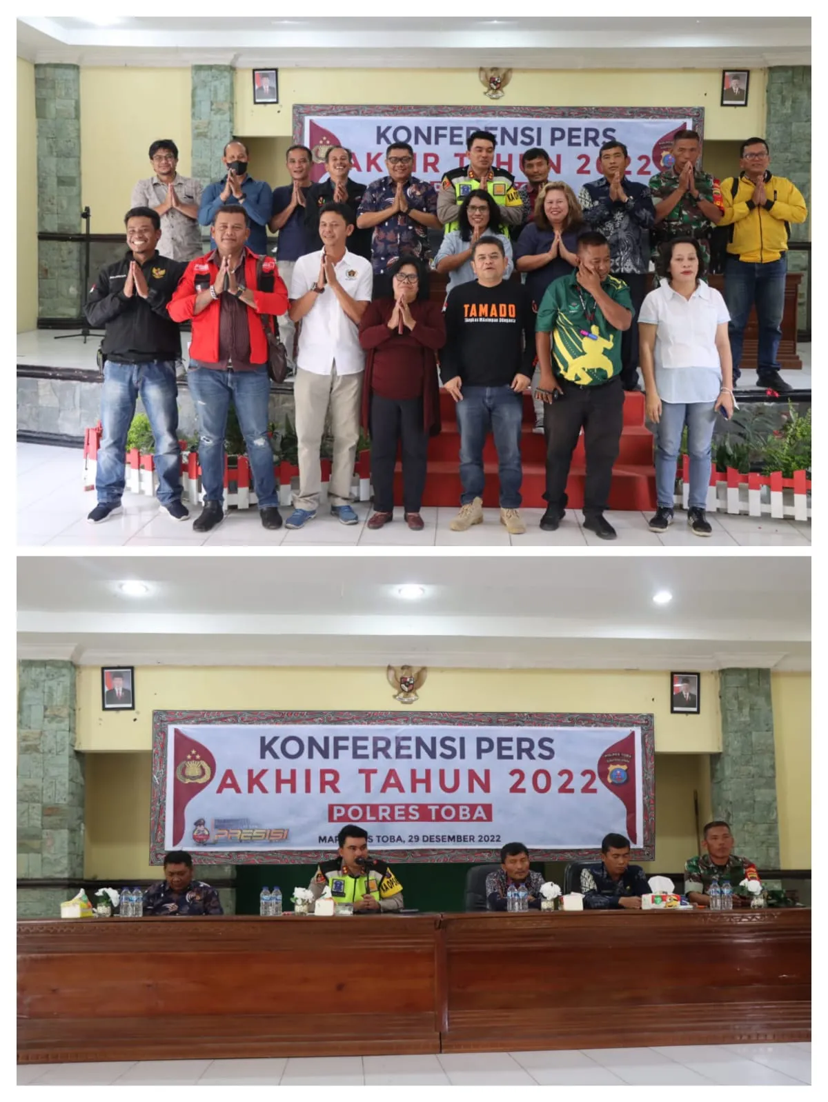 Kapolres Toba Gelar Pers Rilis Capaian Kinerja Tahun 2022
