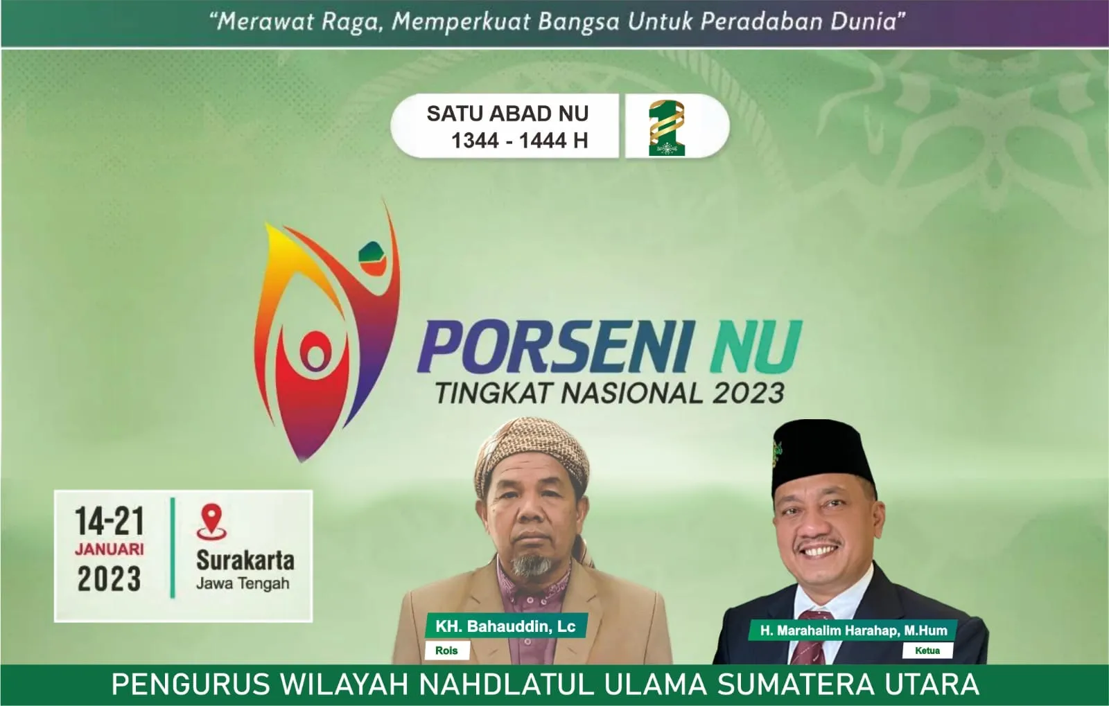 NU Menuju 1 Abad, Kontingen PWNU Sumut Siap Ikuti PORSENI NU Di Solo