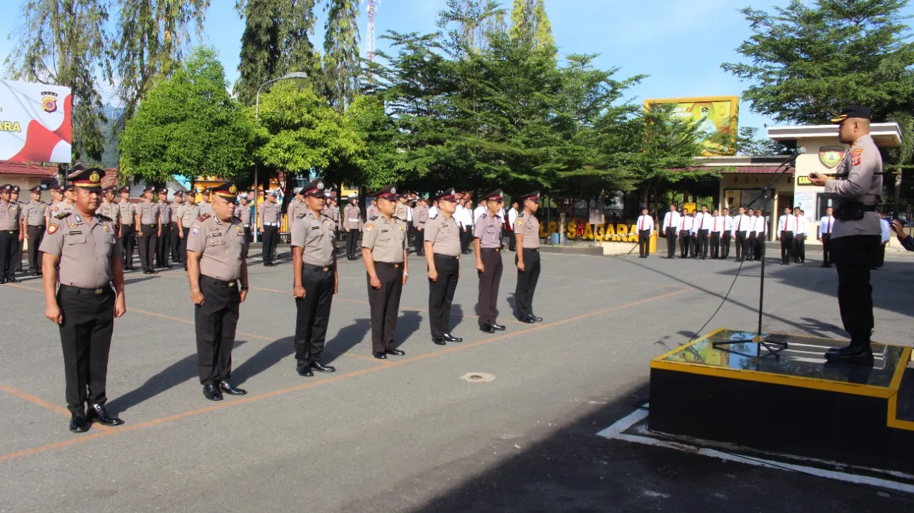 55 Personel Polres Aceh Tenggara Naik Pangkat