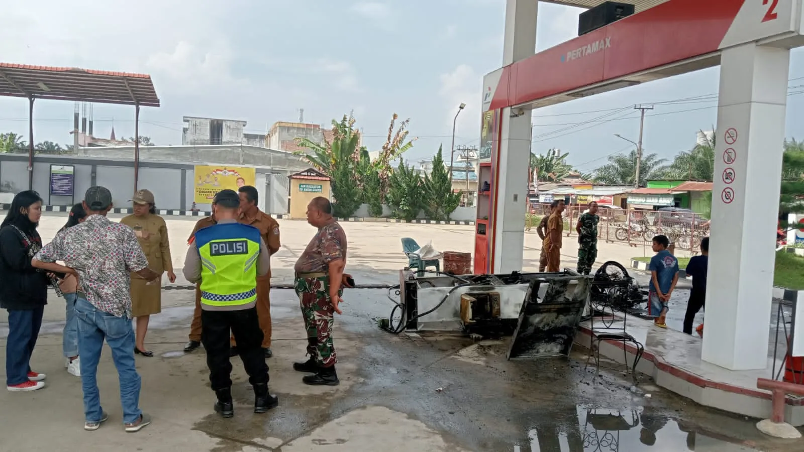 Kebakaran SPBU Di Galang, Kerugian Ditaksir Rp350 Juta