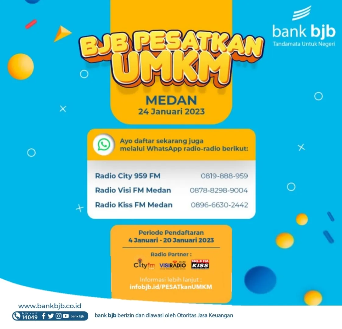 Ingin Punya Modal Usaha Dan Belajar Pemasaran? Yuk Ikuti bjb PESATkan UMKM Di Medan!