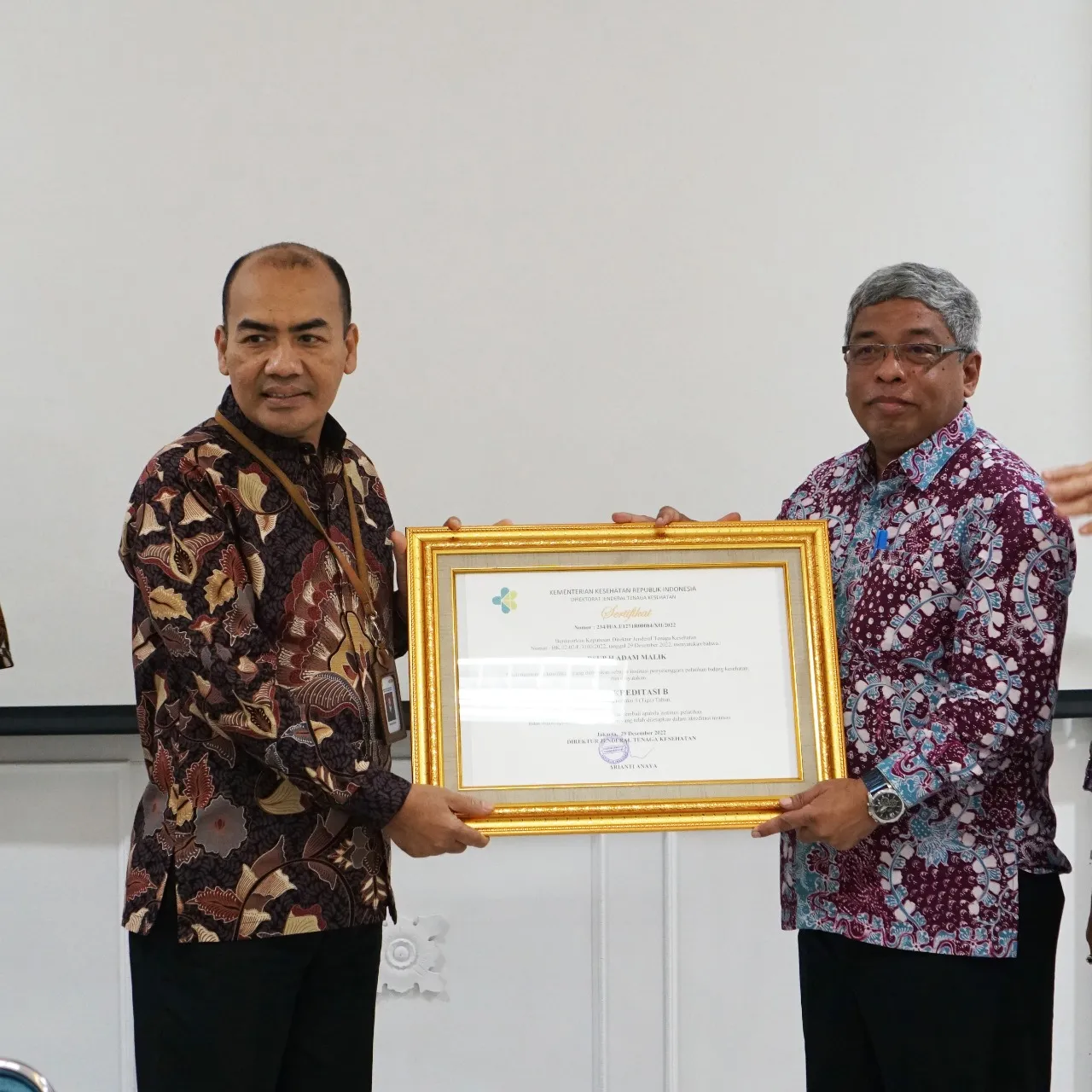 RSUP HAM Raih Akreditasi Institusi Penyelenggara Pelatihan Bidang Kesehatan