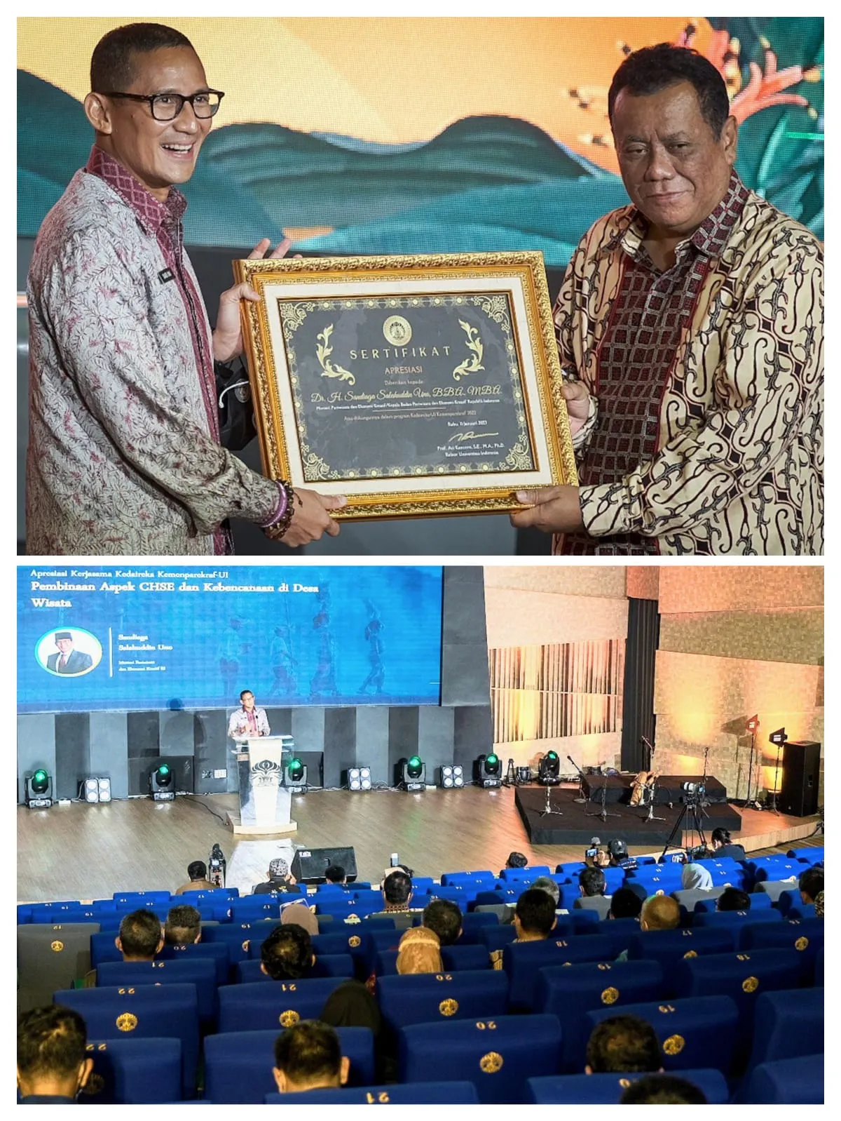 <strong>Menparekraf Raih Penghargaan Atas Kontribusi Pada Program Kedaireka Matching Fund 2022</strong>