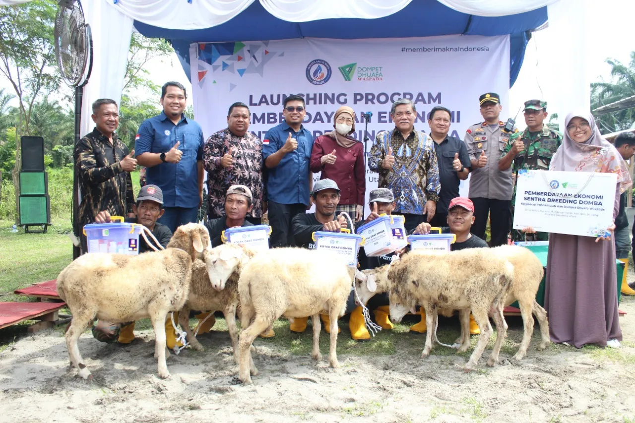 <em>Wabup Deli Serdang Resmikan Sentra Breeding Domba Kolaborasi YBM BRILiaN dan DD Waspada</em>