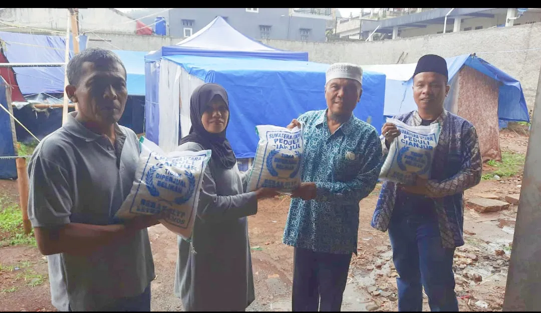 Masyarakat Sumut Distribusikan Bantuan Sembako Korban Gempa Bumi Cianjur
