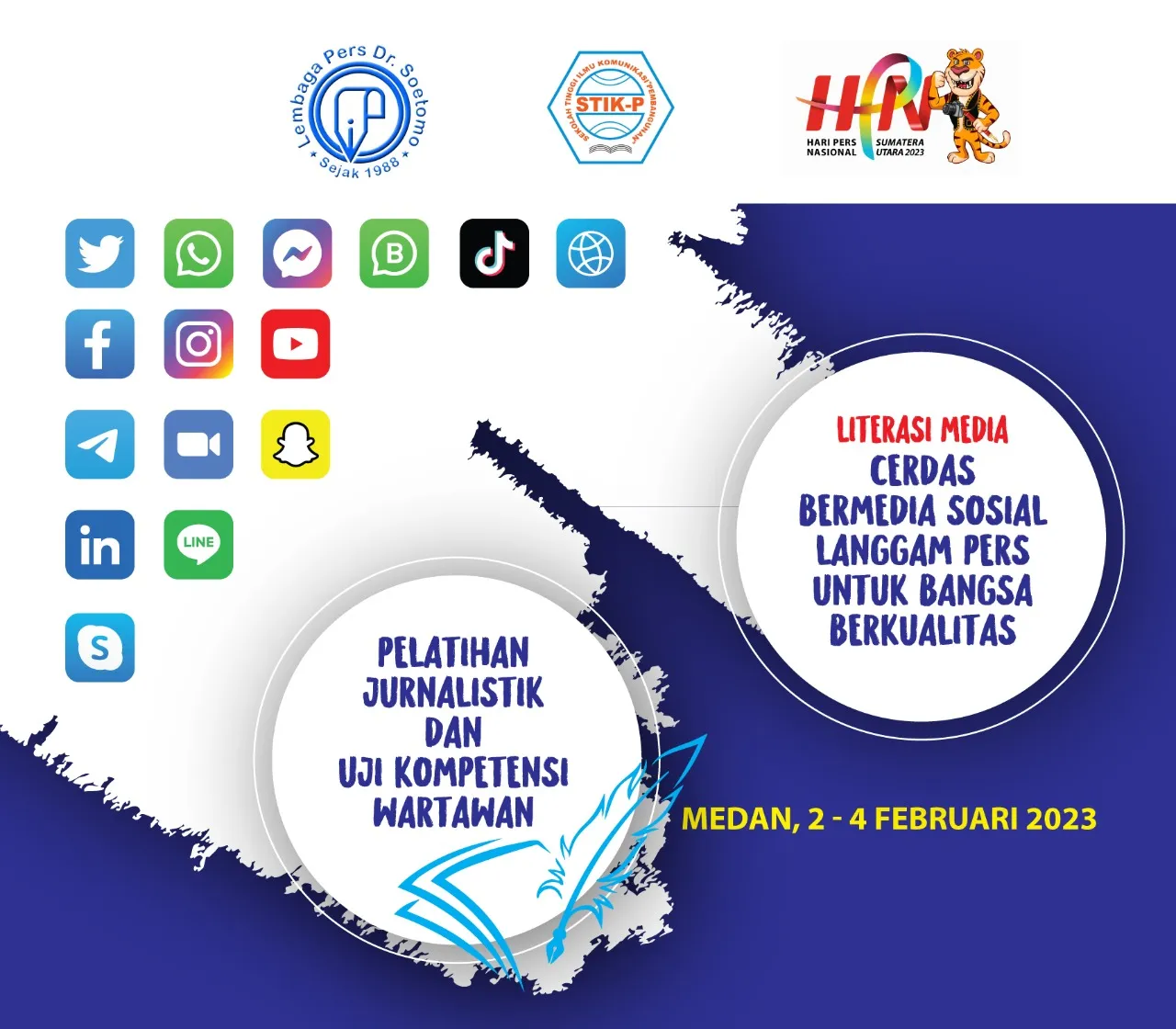 Meriahkan HPN 2023, LPDS - STIKP Selenggarakan Literasi Media Dan UKW Di Medan