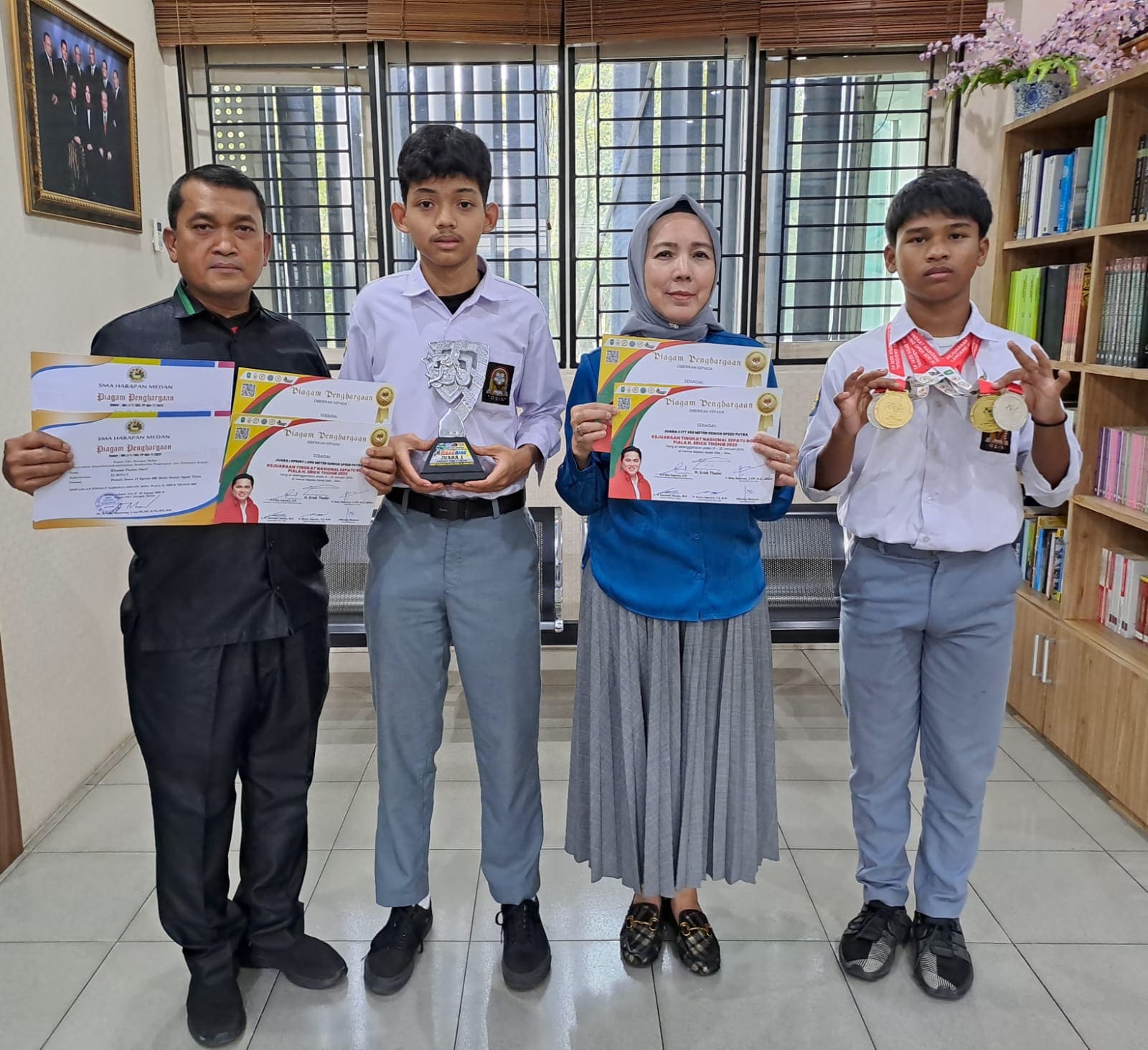 Siswa SMA Harapan Medan Juara Drag Race Dan Sepatu Roda