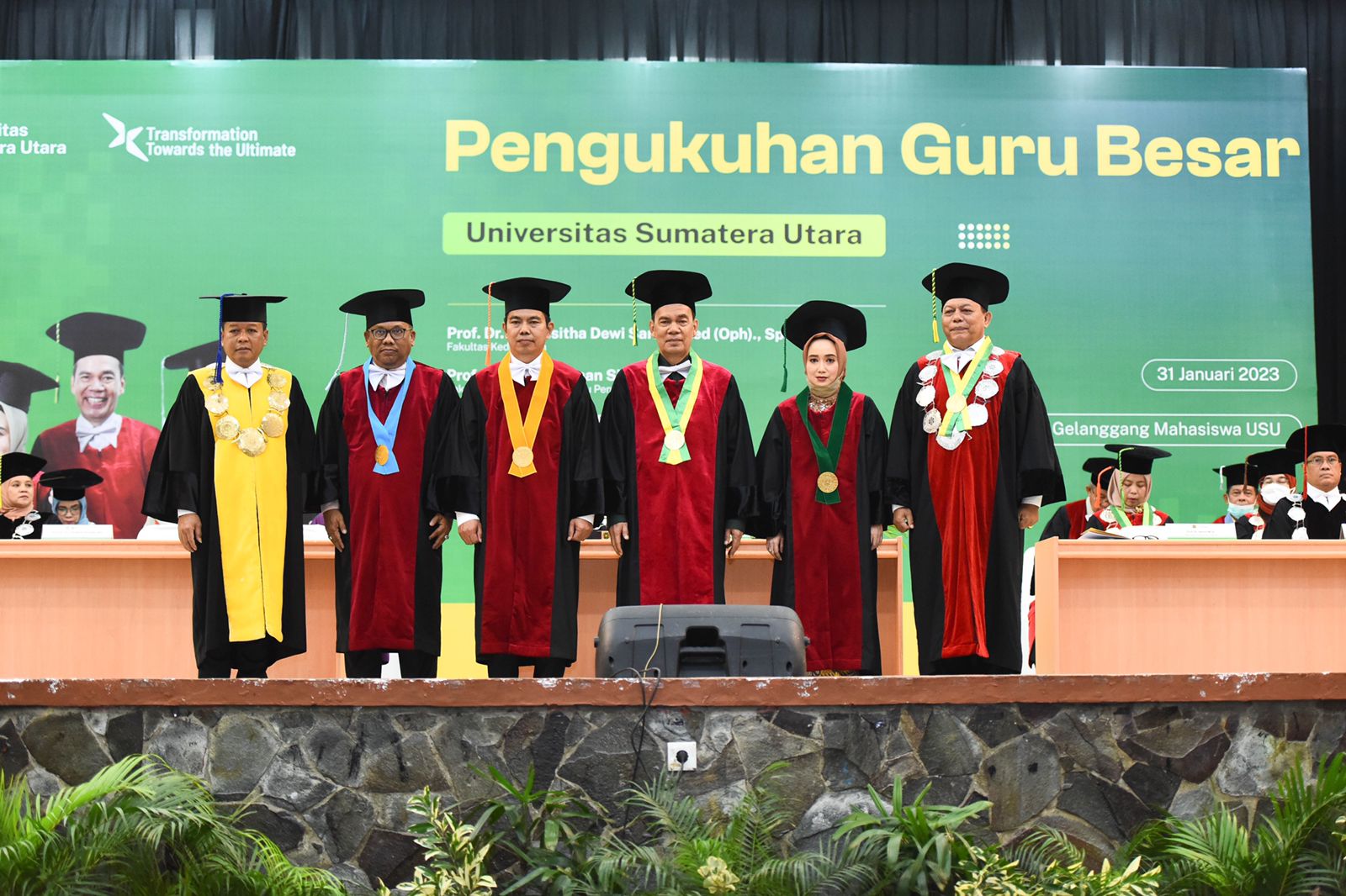 USU Kukuhkan Empat Guru Besar