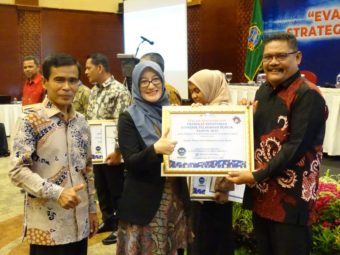 Ombudsman Serahkan Opini Pengawasan 2022 Kepada Kantor Pertanahan Se-Aceh