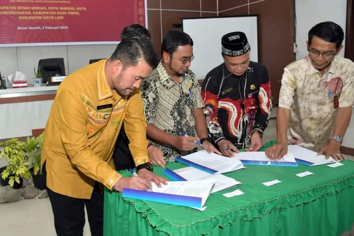 Bener Meriah Dan 4 Kabupaten/Kota Teken Program Kerja Tahun 2023