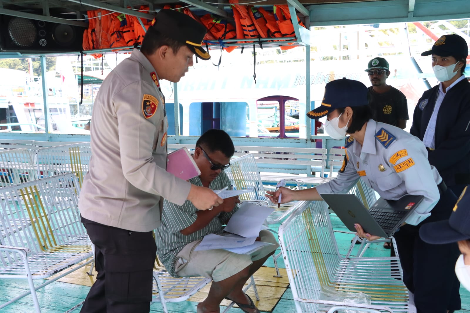 Jelang F1 H2O, Kapolres Simalungun Ikuti Ramp Check Kapal Motor Di Parapat
