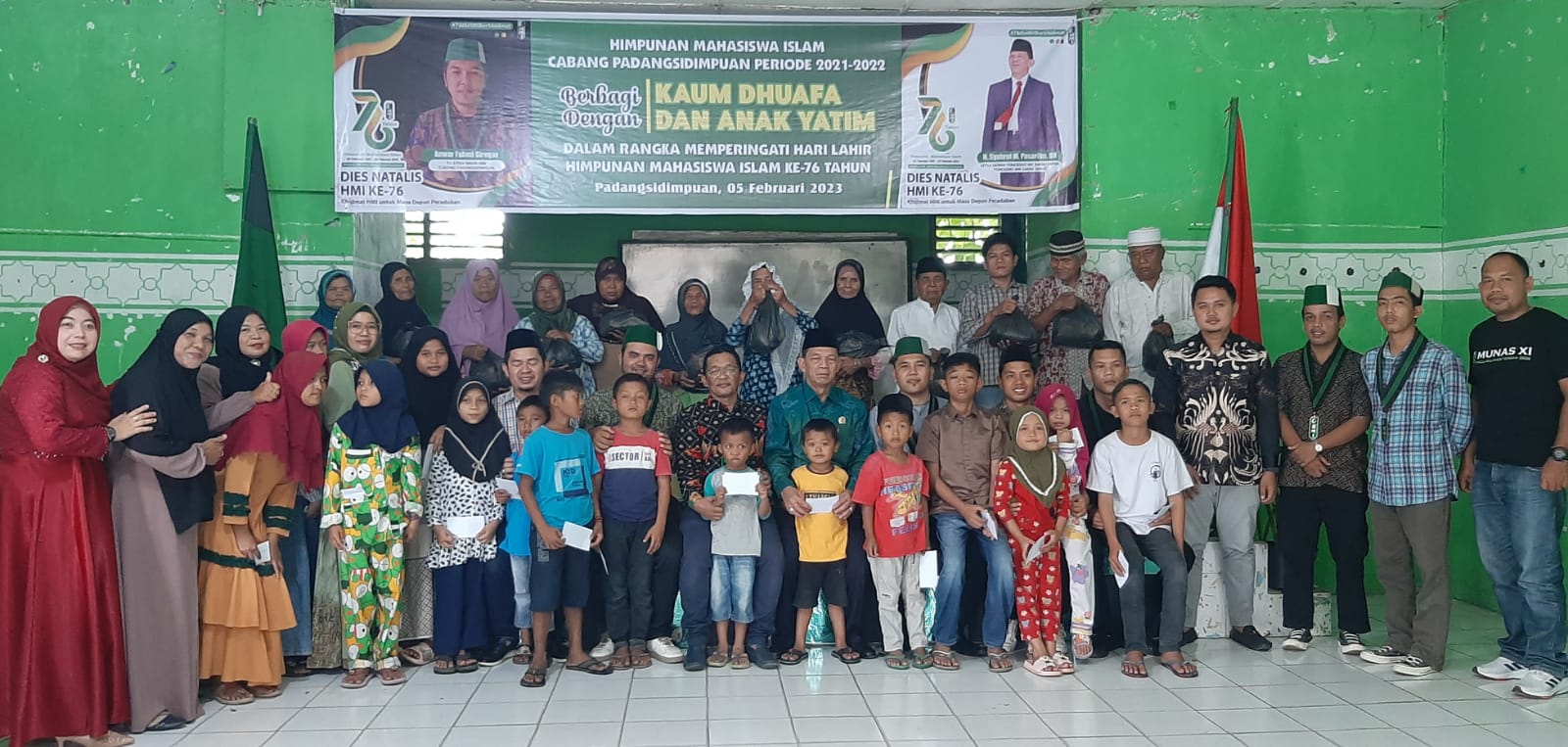 Milad Ke-76, HMI Dan Syahrul Pasaribu Berbagi Bersama Kaum Dhuafa