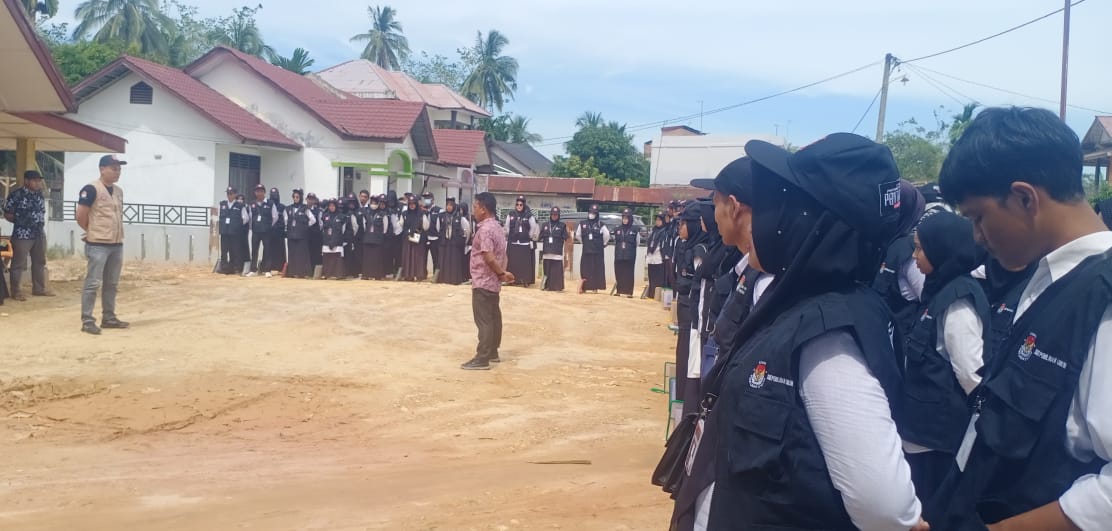 912 Pantarlih Aceh Tamiang Dilantik Dan Apel Siaga Pemilu