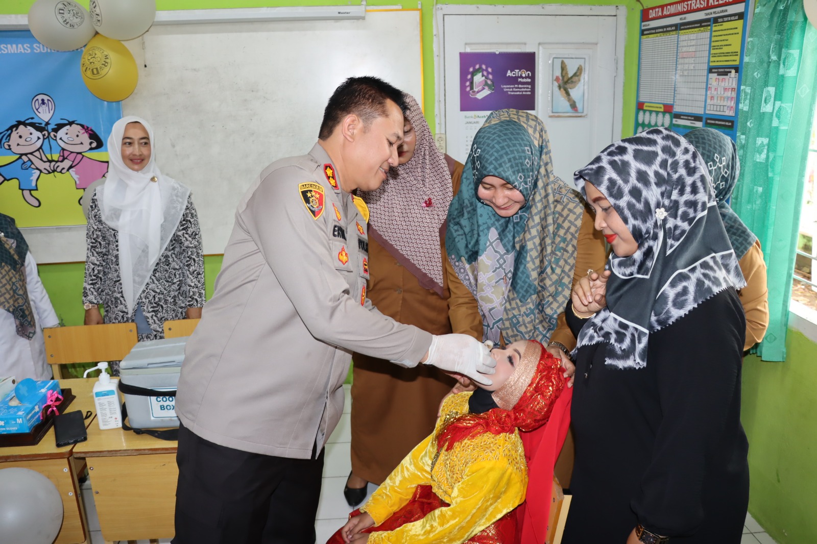 Sabang Canangkan Pin Polio Putaran II