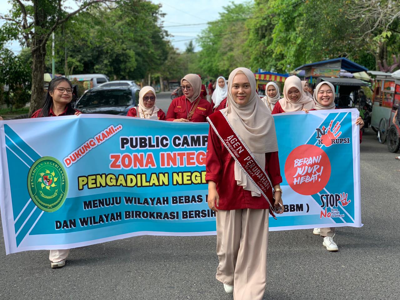 PN Langsa Gelar Public Campaign Tolak Korupsi