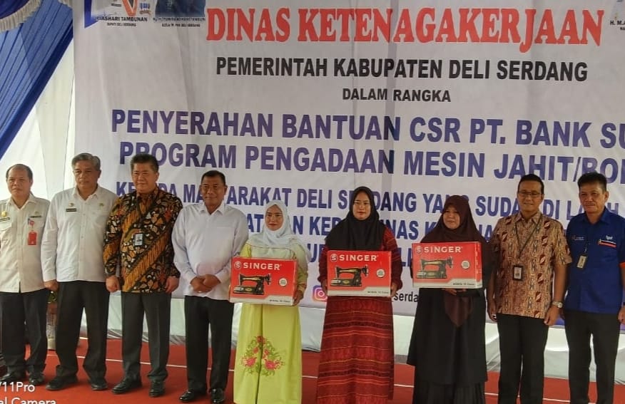 PT. Bank Sumut Salurkan 42 Mesin Bordir Kepada Kelompok Masyarakat