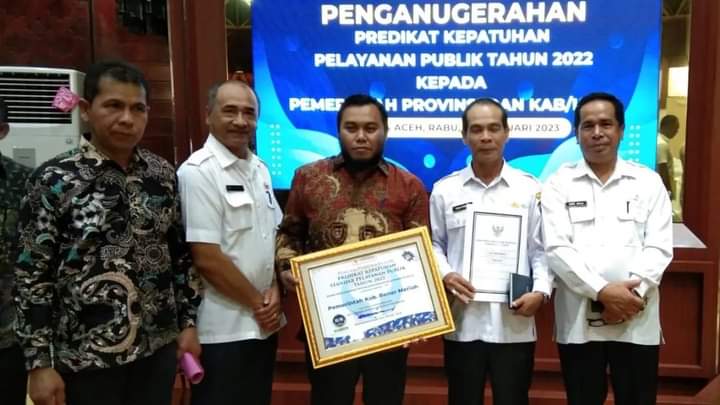 Bener Meriah Raih Nilai Tinggi Predikat Kepatuhan Standar Pelayanan Publik