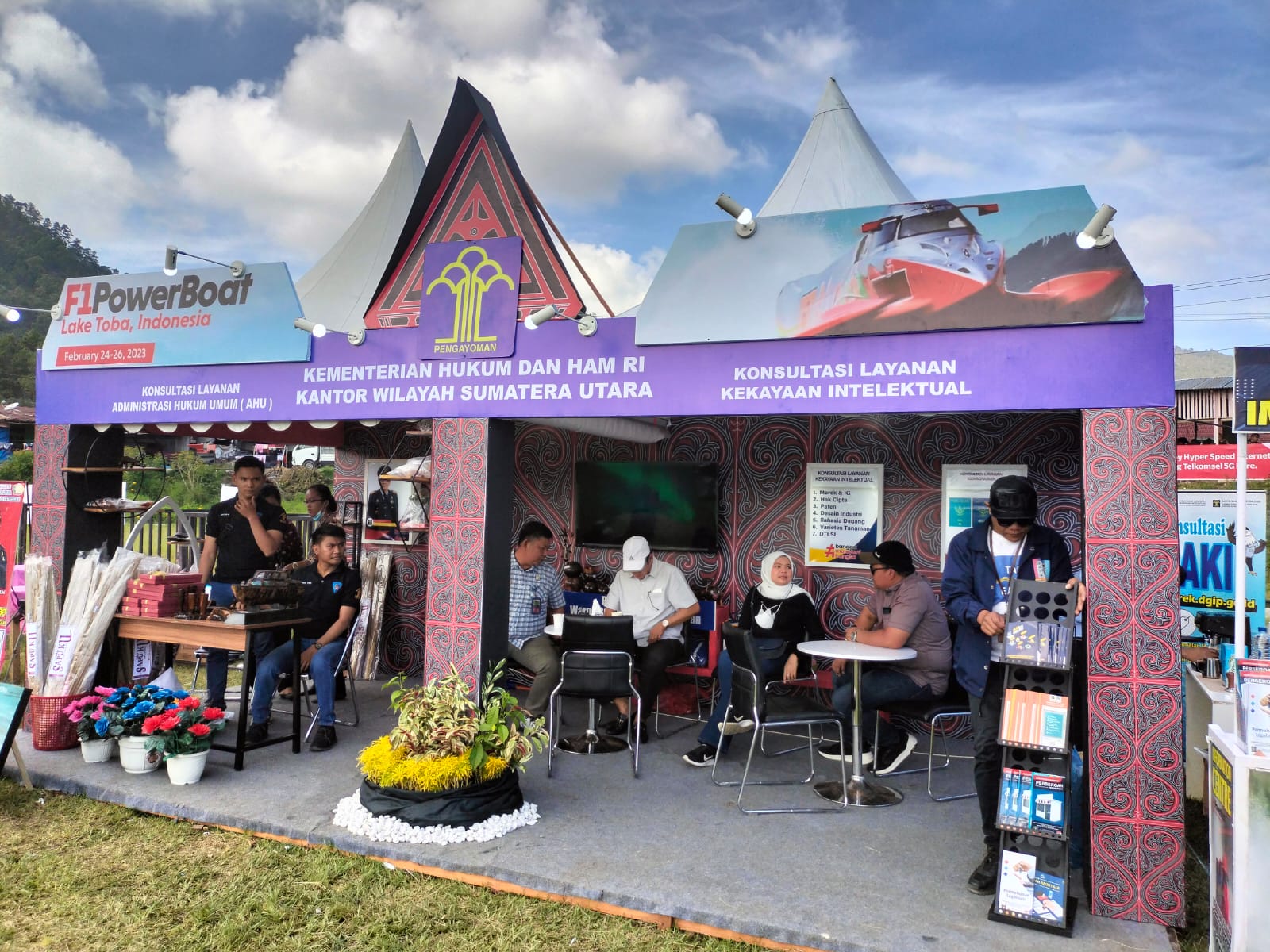 Sukseskan Event F1H2O, Kanwil Kemenkumham Sumut Gelar Pameran, Sosialisasi Layanan AHU Dan KI