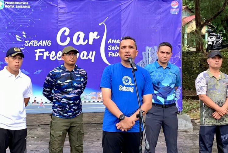 Meski Diguyur Hujan, Car Free Day Perdana Di Sabang Berjalan Sukses