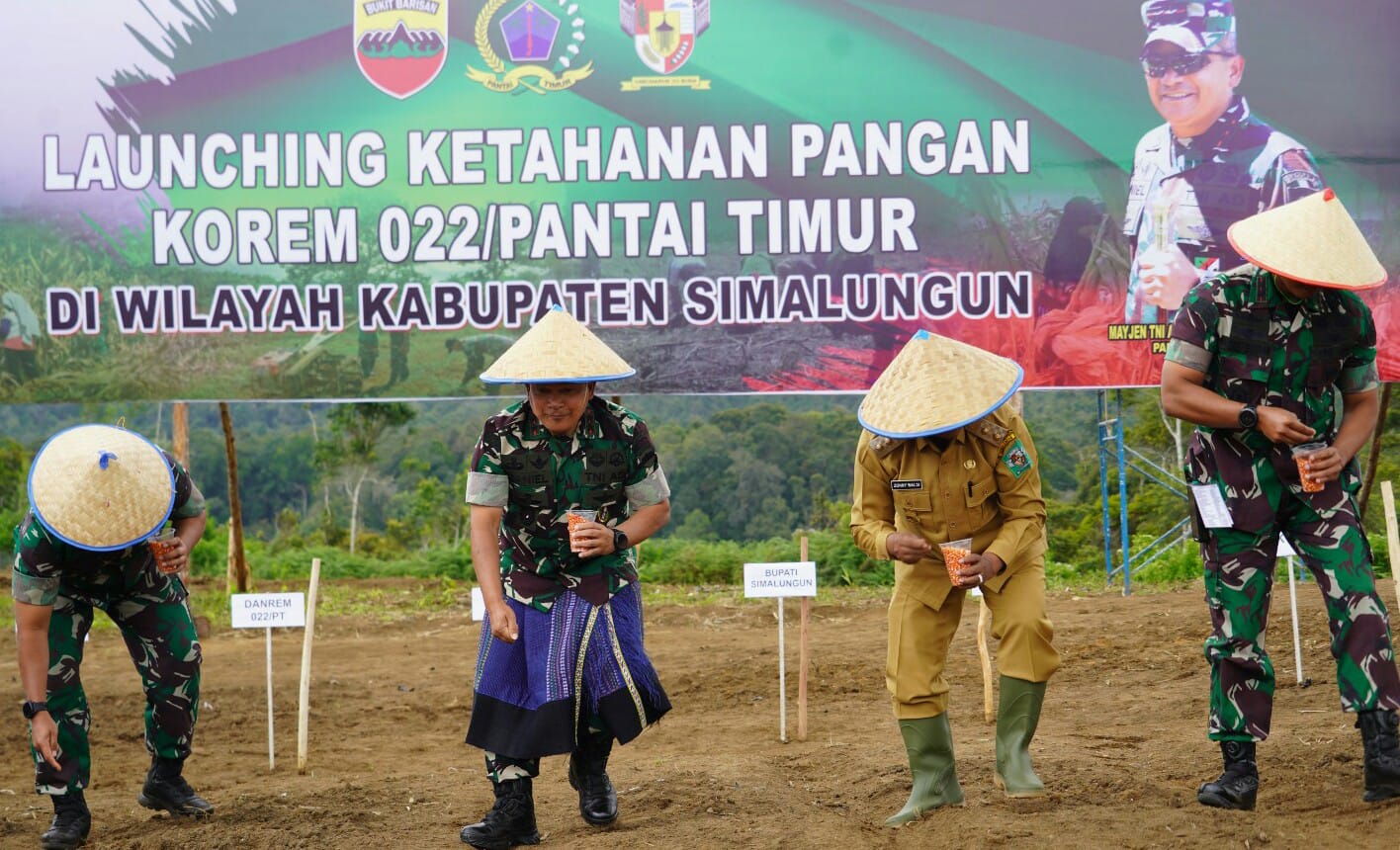 Danrem 022/PT Dampingi Pangdam I/BB Launching Hanpang Korem 022/PT
