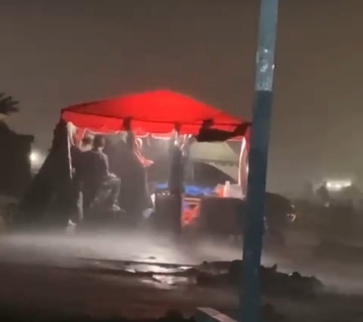 Diterjang Angin Kencang Dan Hujan Deras, Pembukaan Expo Rameune Ditunda