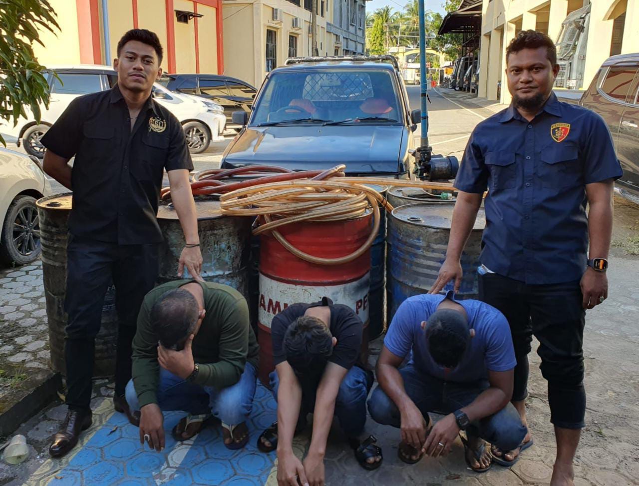 Di Aceh Timur, Polisi Tangkap Tiga Penyalahguna 1.500 BBM Subsidi