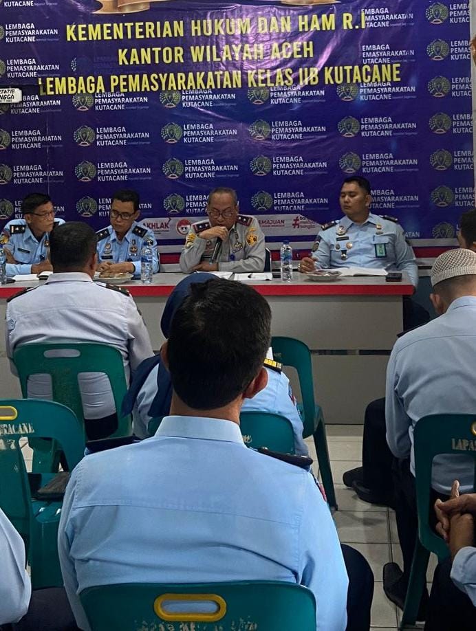 Lapas Kelas II B Kutacane Rapat Internal Tingkatkan Pelayanan Publik