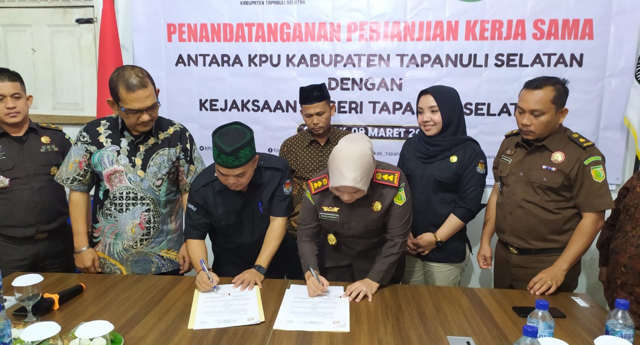 Jelang Pemilu 2024, KPU Dan Kejari Tapsel Jalin Kerja Sama