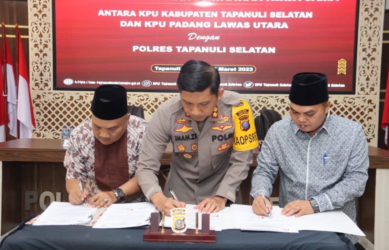 KPU Dan Polres Tapsel Perkuat Sinergitas