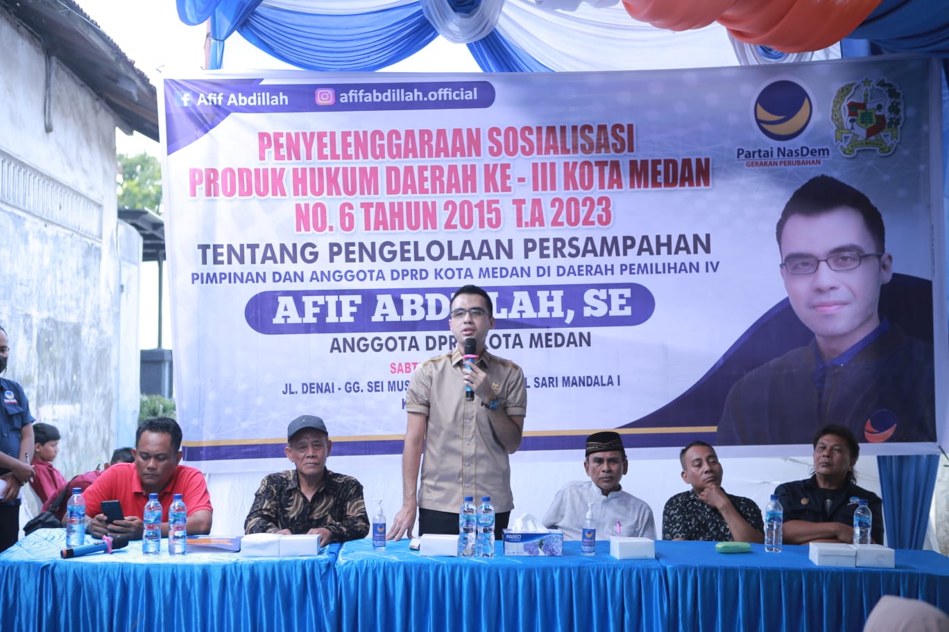 Afif Abdillah Ingatkan Warga Medan Tidak Buang Sampah di Parit
