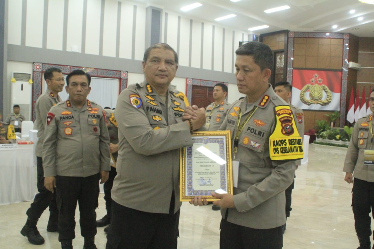 Polrestabes Medan Ranking Tiga Kelola Media Sosial Dan Media Online Teraktif