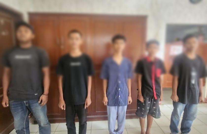 Reskrim Polsek Indrapura Amankan 5 Pelaku Balap Liar