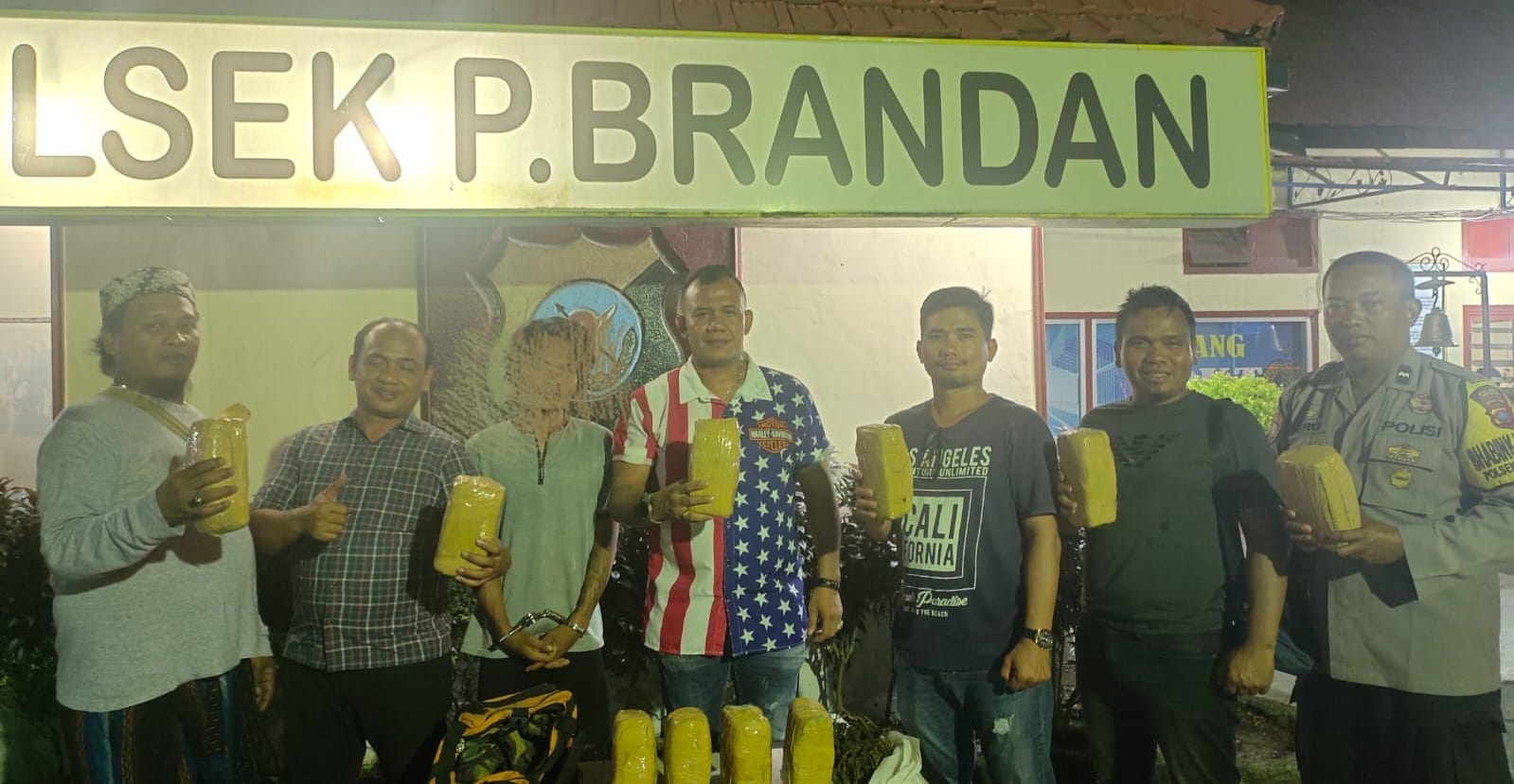 Polsek P. Brandan Amankan 10,4 Kg Ganja Dari Pengedar Narkoba