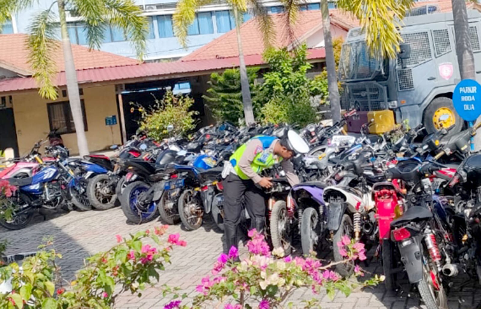 Polres Pidie Amankan Puluhan Sepeda Motor Knalpot Brong