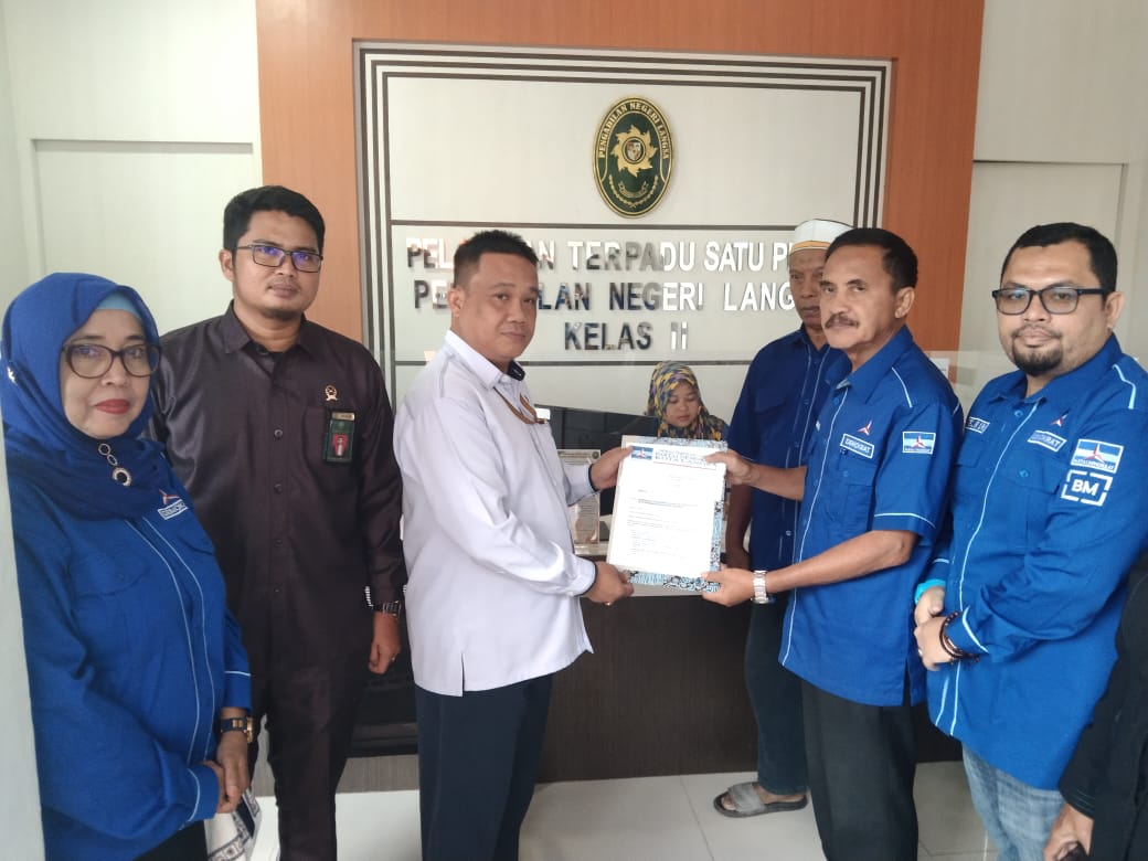 Partai Demokrat Minta Perlindungan Hukum Di PN Langsa