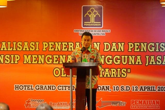 Kemenkumham Sumut Sosialisasi Penerapan Dan Pengisian PMPJ Bagi Notaris