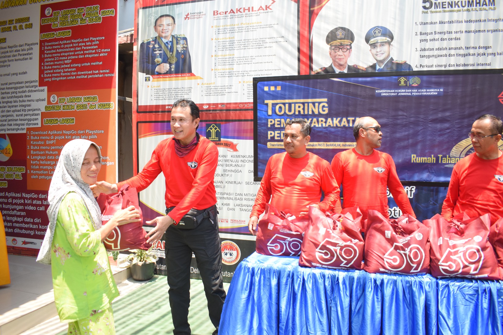 Rutan Labuhandeli Laksanakan Touring Dan Bakti Sosial