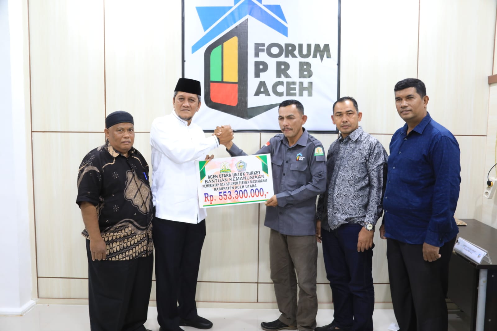 Rp553.300.000 Sumbangan Pemkab Aceh Utara Untuk Gempa Turki