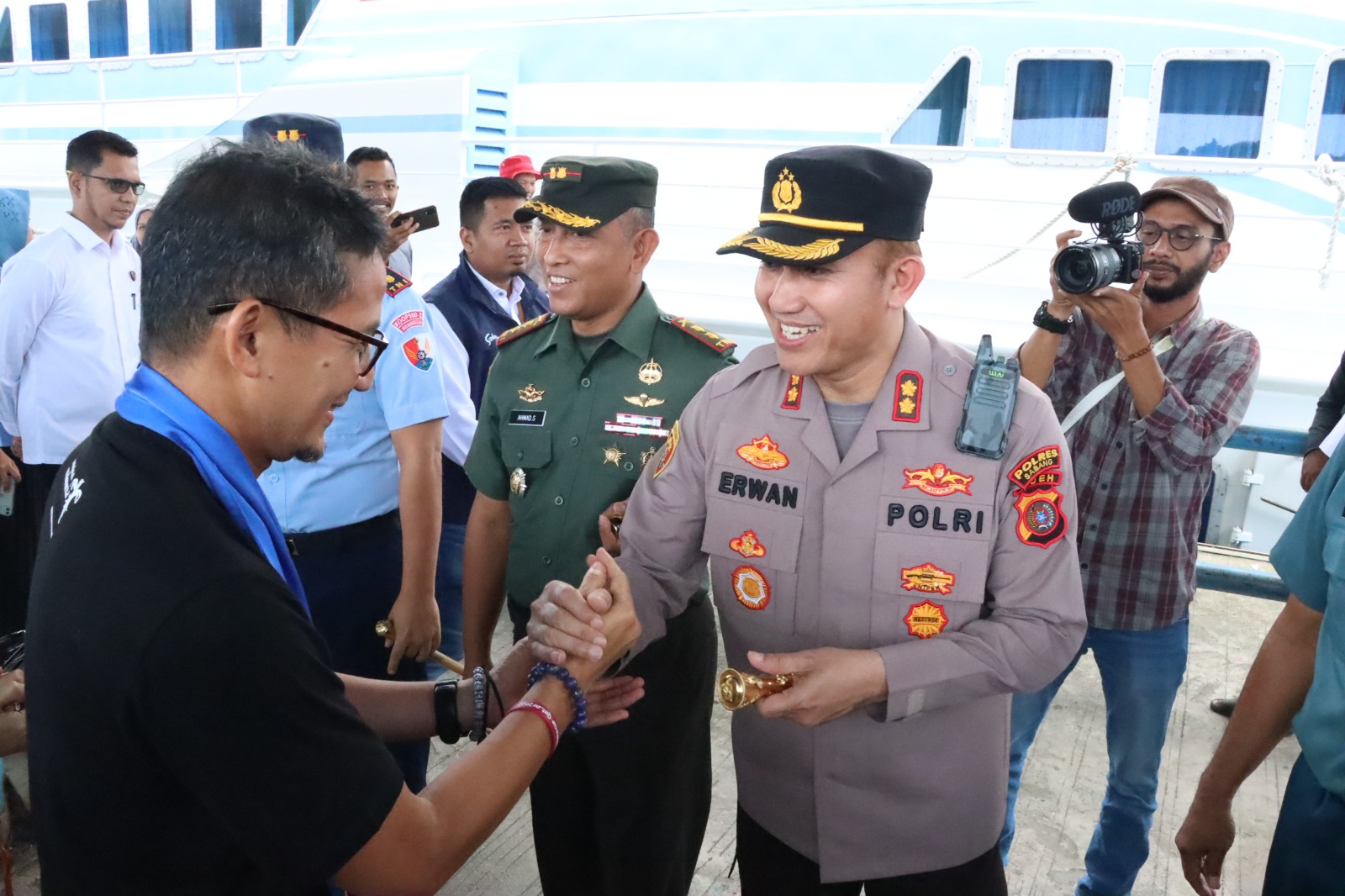 Kapolres Sabang Dan Anggota Forkopimda Sambut Menparekraf RI