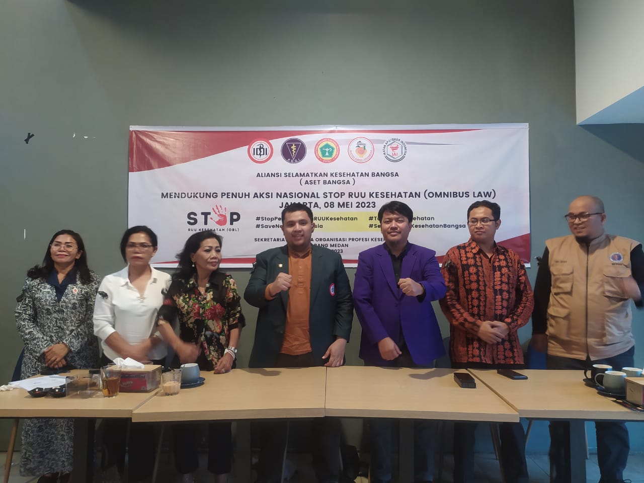 Aksi Nasional Stop RUU Kesehatan, Lima OP Kesehatan Medan Kirim Massa