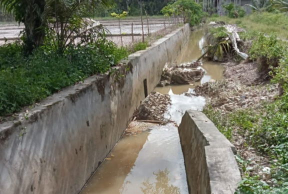 Saluran Irigasi Ambruk, Puluhan Ha Lahan Pertanian Terancam Kering Di Abdya