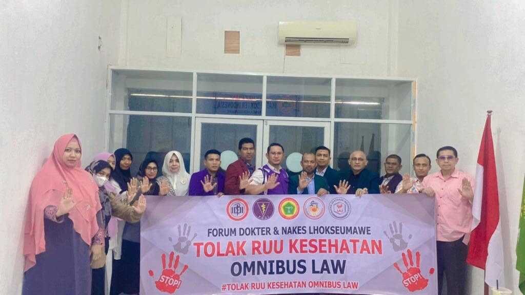 Forum Dokter Dan Nakes Lhokseumawe Tolak RUU Kesehatan Omnibus Law