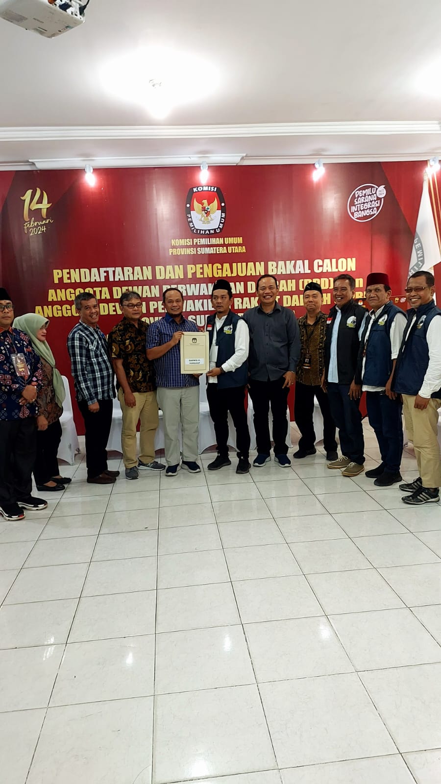 Tim UAS Antar Darwis Harahap Daftar DPD Ke KPU Sumut