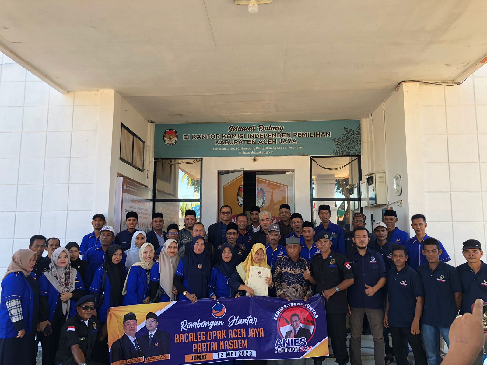 Partai NasDem Aceh Jaya Mendaftar, Targetkan 4 Kursi