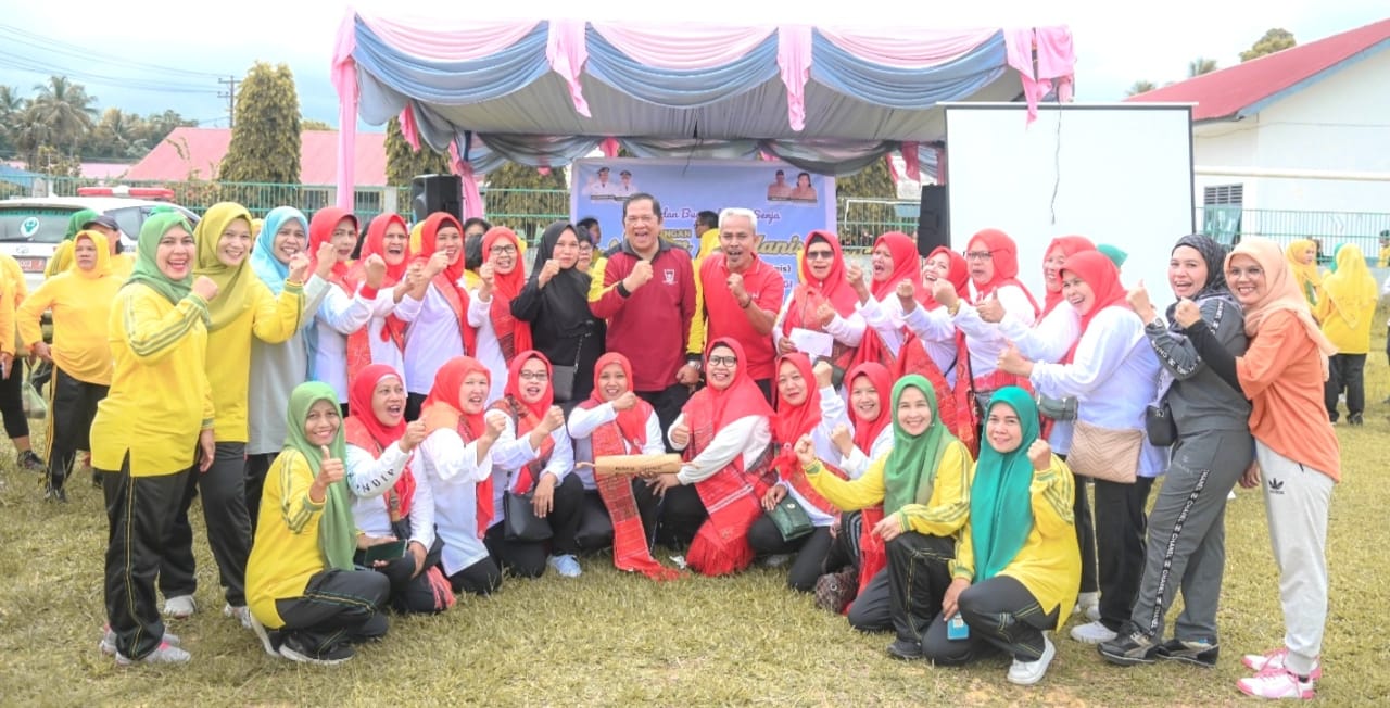 Puskesmas Padangmatinggi Gelar Lomba Senam Prolanis