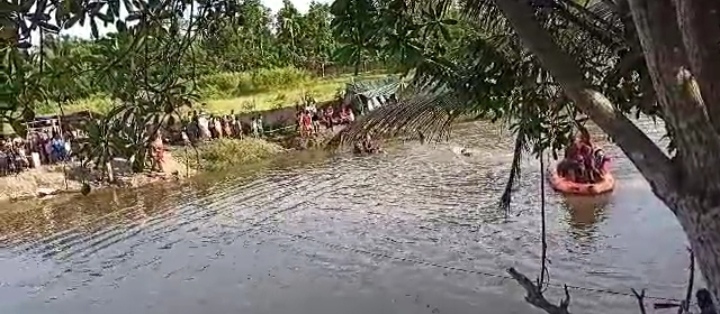 Bocah Tenggelam Di Jembatan Lallah-Simeulue Yang Ambruk