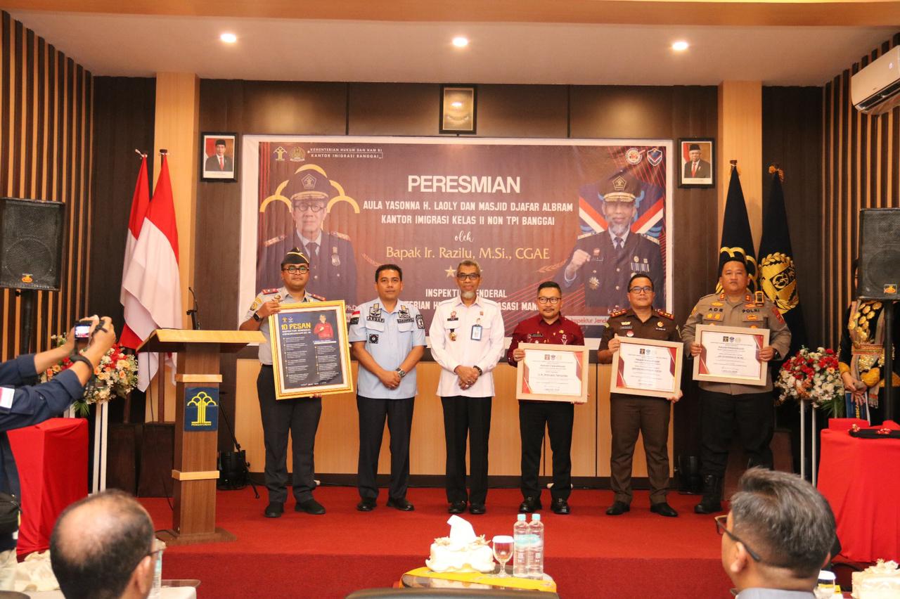 Resmikan Aula Yasonna Laoly Dan Masjid Djafar Albram, Irjen Kemenkumham Puji Kanim Banggai