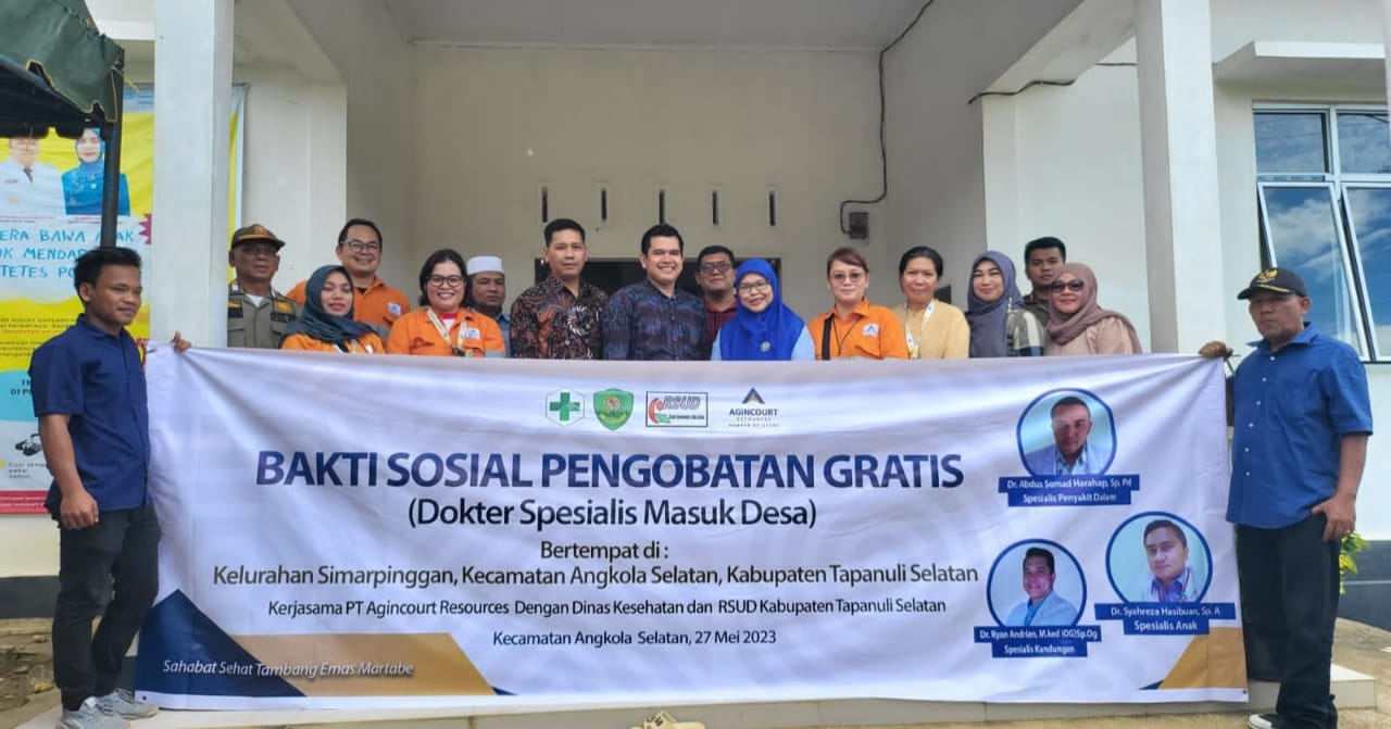 Hadirkan 3 Dokter Spesialis, PT. AR Gelar Pengobatan Gratis Di Tapsel